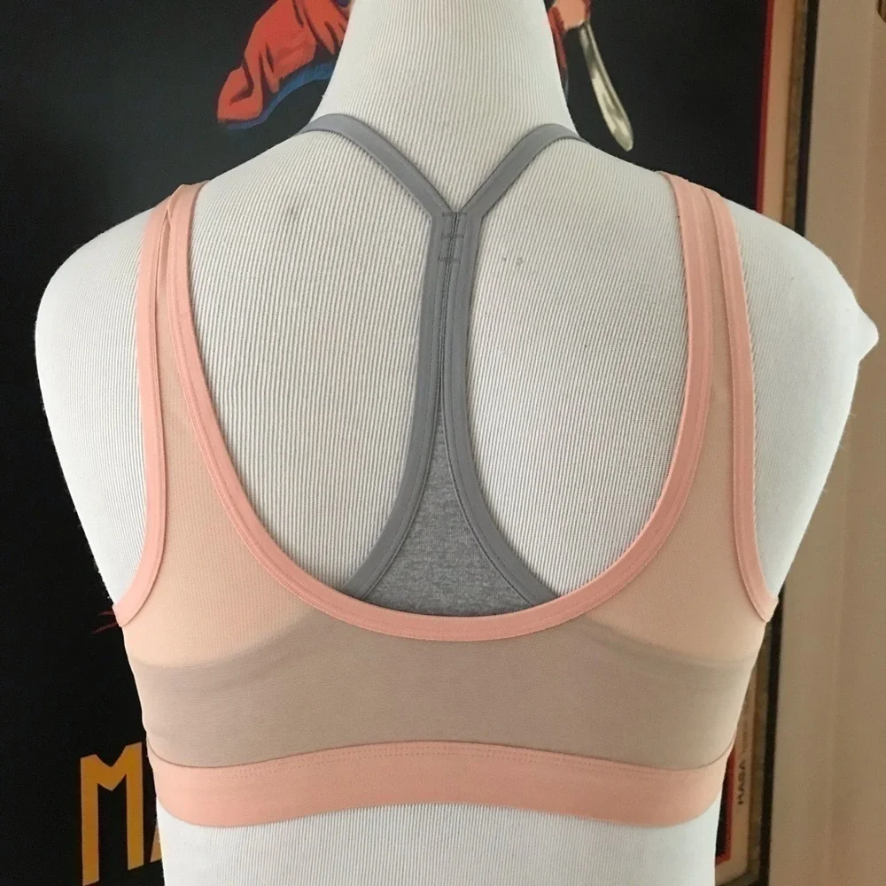Aerie: Layered Gray and Nude Sports Bra Size Large